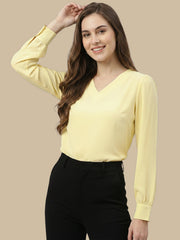 TrendiVastra Women Paisley Print Top Office Wear in Yellow top, paisley print, look 38 view