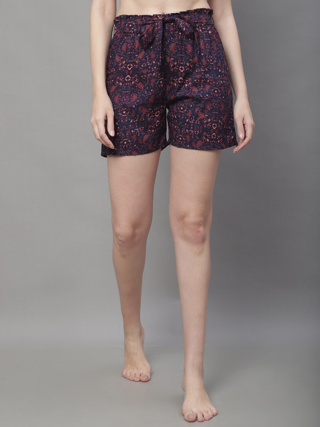 TrendiVastra Women Floral Print Lounge Shorts Casual Wear Style 1 in Multicolor lounge shorts, floral print, style detail