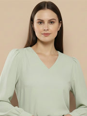 TrendiVastra Women Paisley Print Top Office Wear in Baby Pink top, paisley print, look 26 view