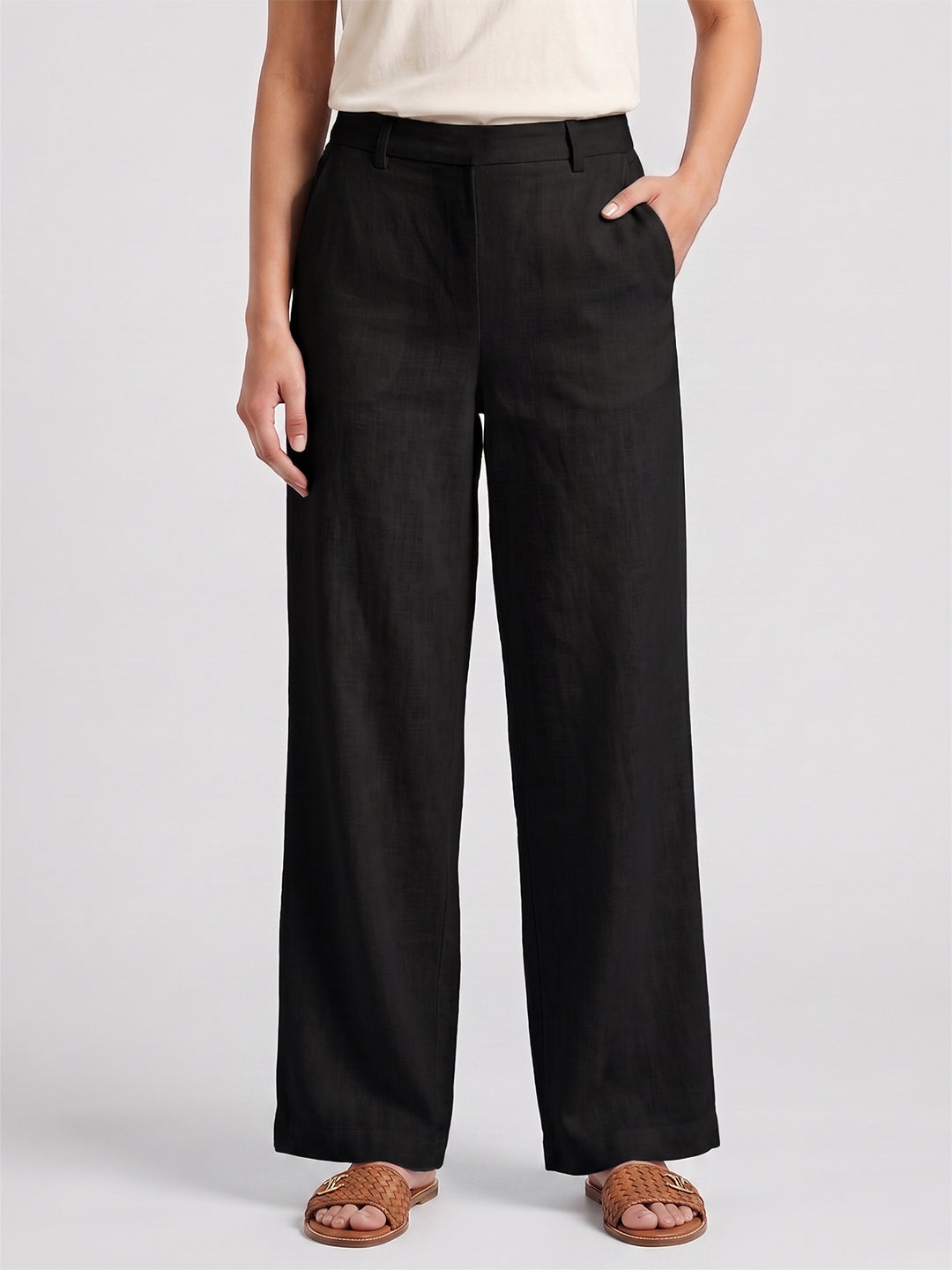 TrendiVastra Women Bottom Casual Wear Style 1 in Black bottom wear, modern design, side view