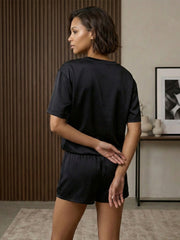 TrendiVastra Women Co-Ord Set Casual Wear Style 1 in Black co-ord set, modern design, side view