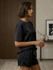 TrendiVastra Women Co-Ord Set Casual Wear Style 1 in Black co-ord set, modern design, back view