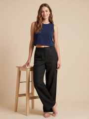 TrendiVastra Women Bottom Casual Wear Style 1 in Black bottom wear, modern design, front view