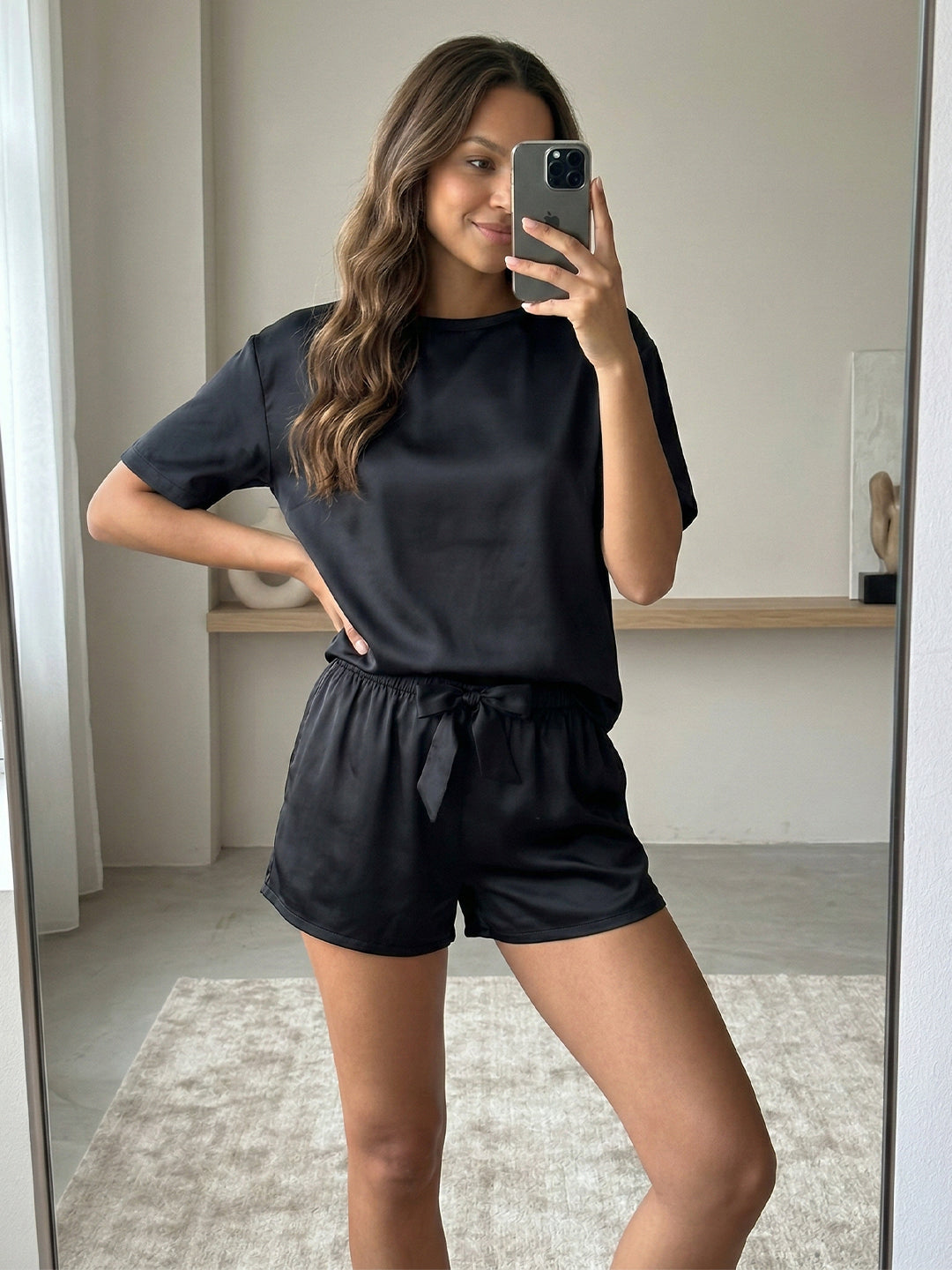 TrendiVastra Women Co-Ord Set Casual Wear Style 1 in Black co-ord set, modern design, look 6 view