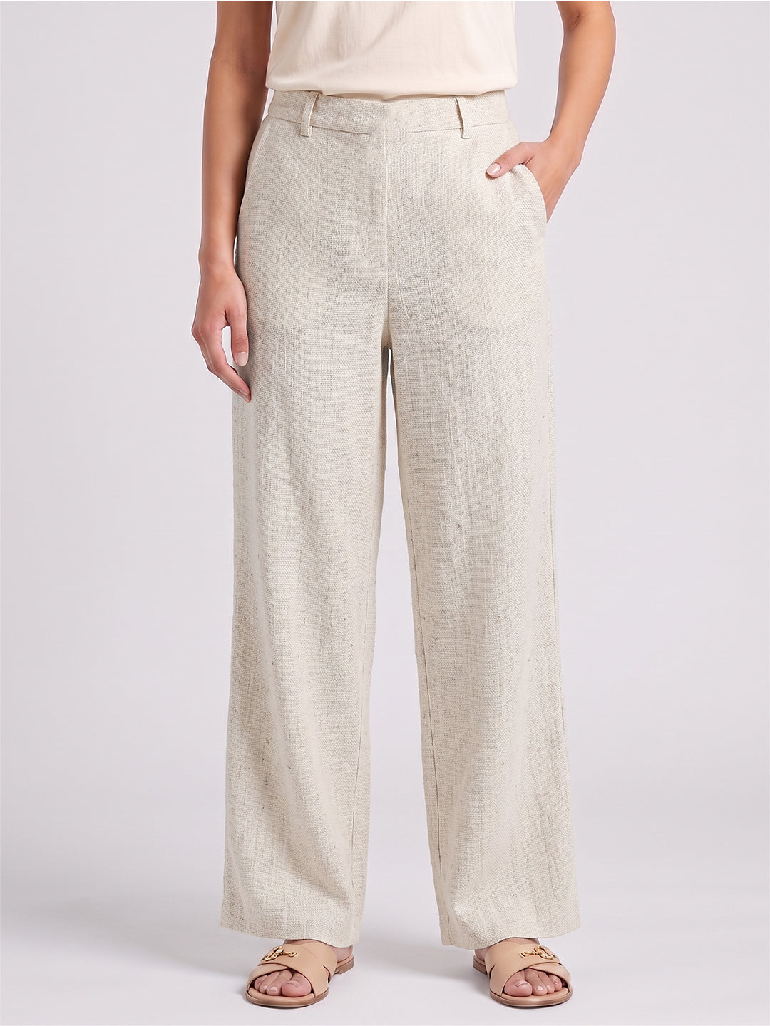 TrendiVastra Women Bottom Casual Wear in Beige bottom wear, modern design, side view