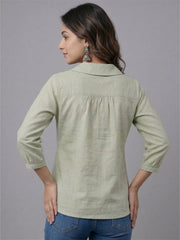 TrendiVastra Women Top Office Wear in Light Green top, modern design, look 8 view