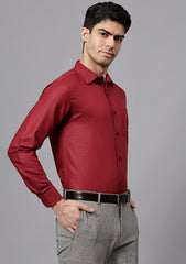 Men's Cotton Blend Slim Fit Formal Shirt