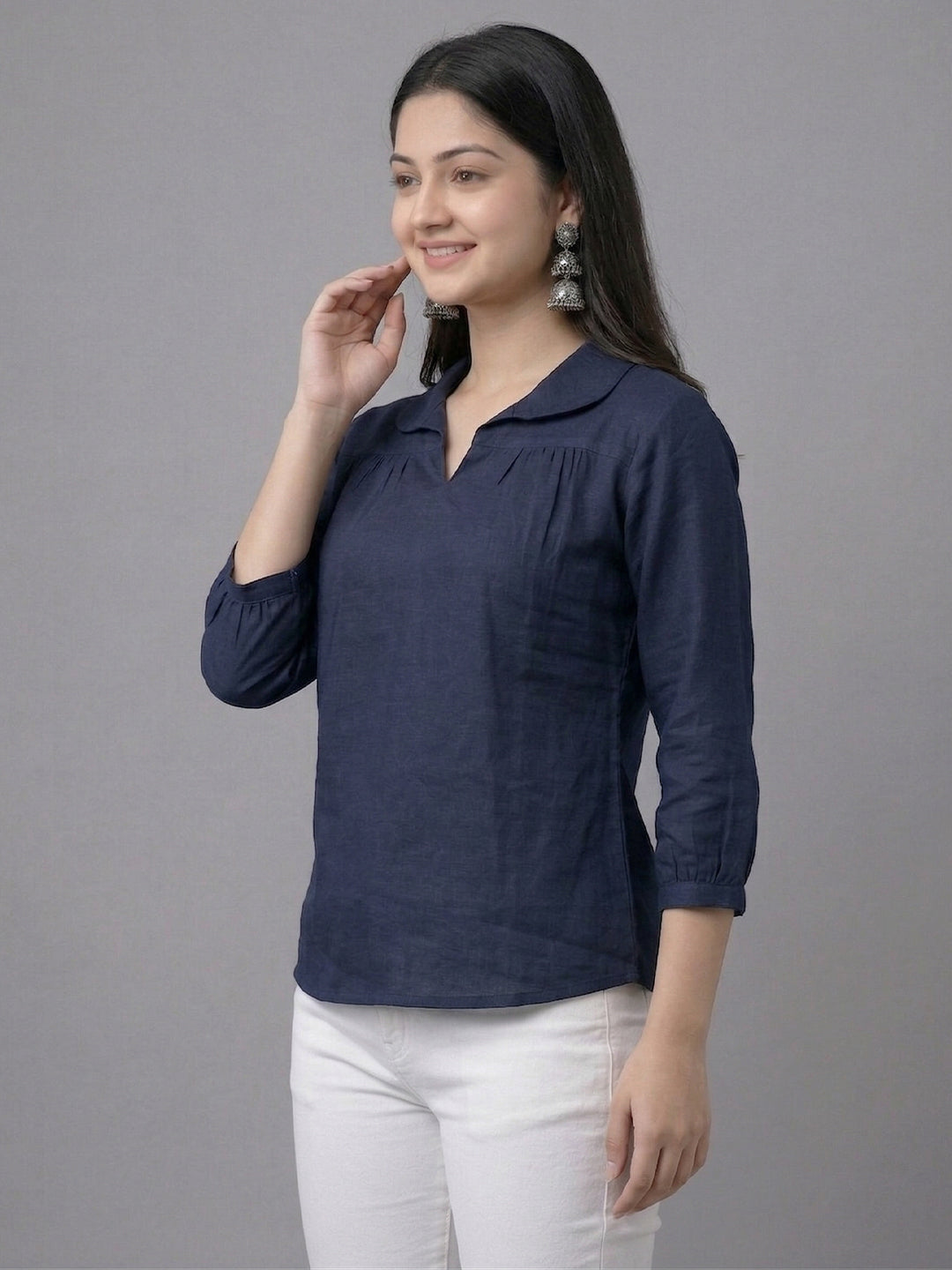 TrendiVastra Women Top Office Wear in Black top, modern design, look 16 view