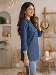 TrendiVastra Women Shirt Collar Office Wear Style 1 in White shirt, modern design, collar, look 17 view