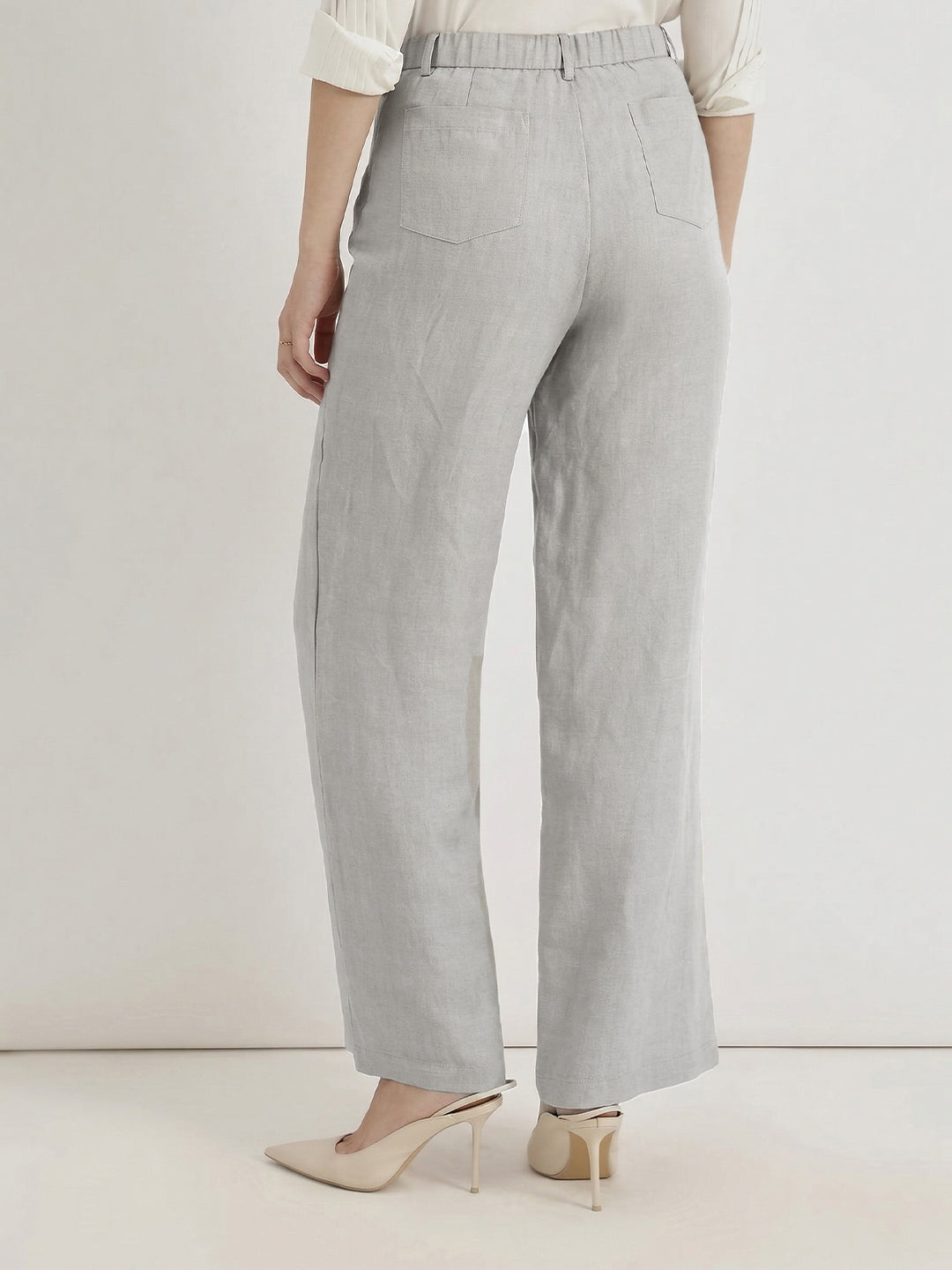 TrendiVastra Women Bottom Casual Wear in Grey bottom wear, modern design, back view