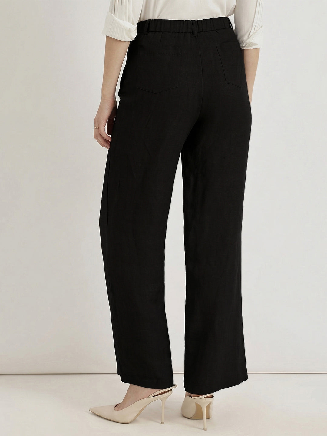 TrendiVastra Women Bottom Casual Wear in Black bottom wear, modern design, back view