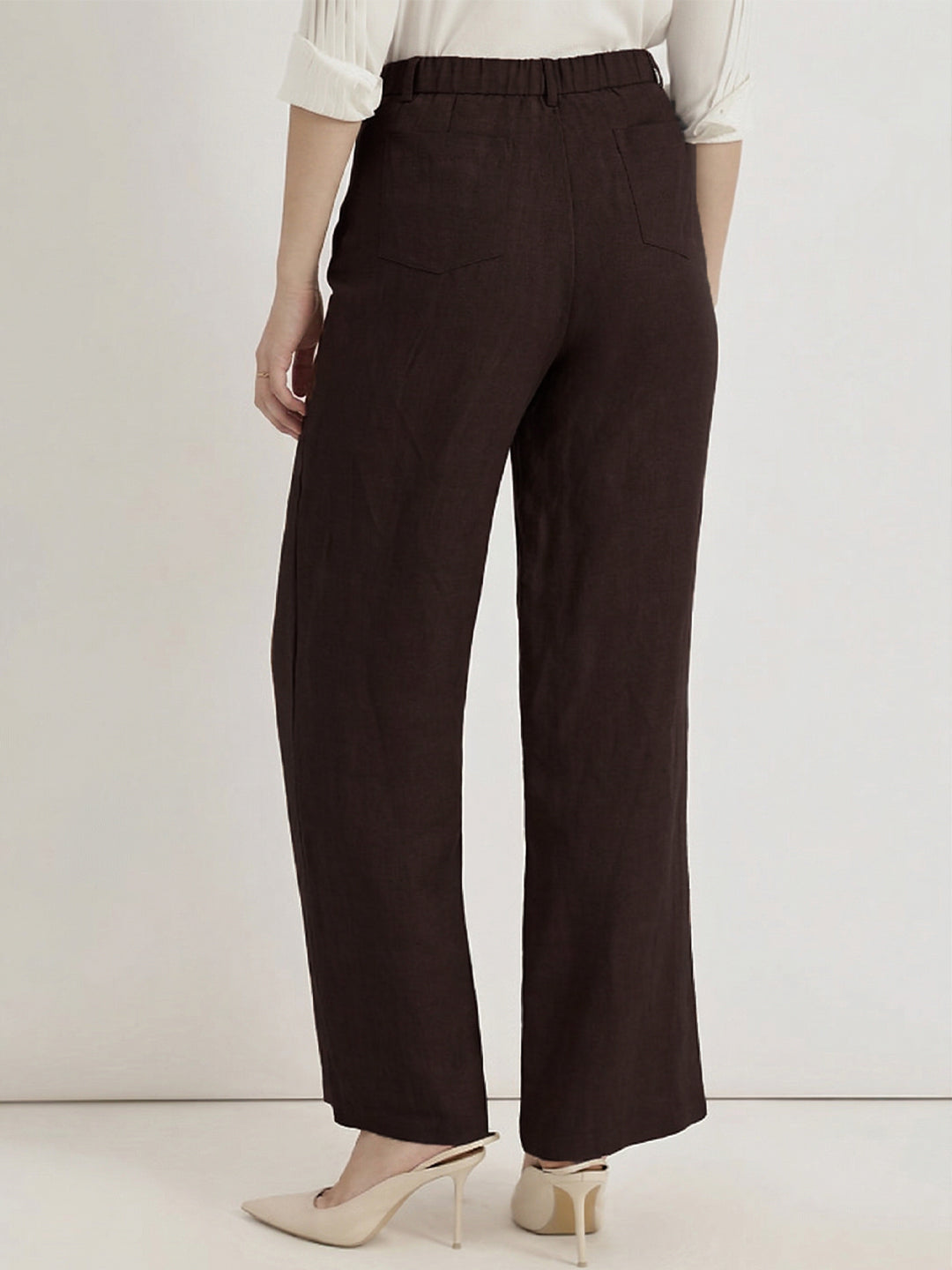 TrendiVastra Women Bottom Casual Wear in Coffee bottom wear, modern design, back view
