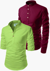 Men's Short Kurta Playful Mix Color - Pack 2