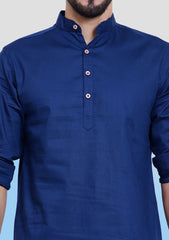 Regal Blue Cotton Kurta