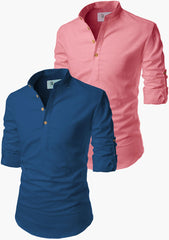 Men's Short Kurta Playful Mix Color - Pack 2