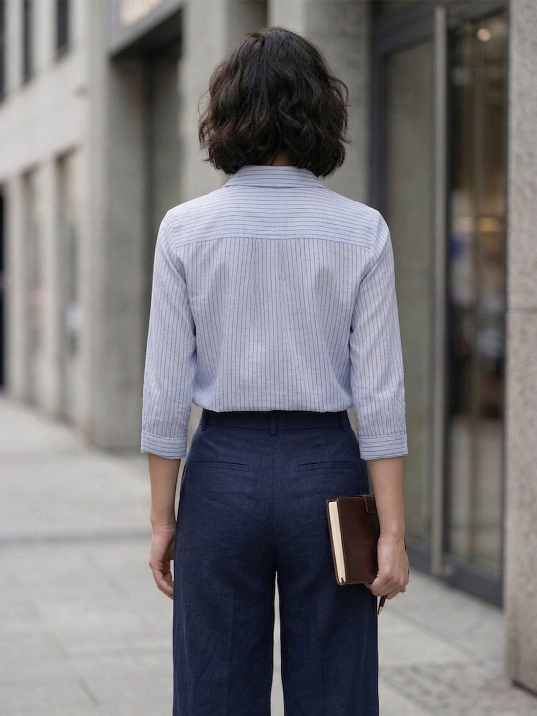 TrendiVastra Women Shirt Collar Office Wear in Gray shirt, modern design, collar, look 12 view