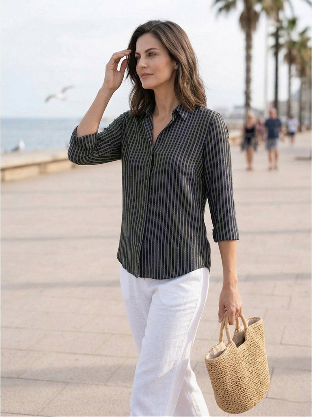 TrendiVastra Women Shirt Collar Office Wear in Light Pink shirt, modern design, collar, look 37 view