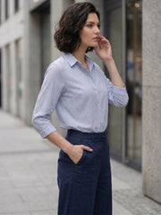 TrendiVastra Women Shirt Collar Office Wear in White shirt, modern design, collar, look 13 view