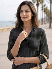 TrendiVastra Women Shirt Collar Office Wear in Light Pink shirt, modern design, collar, look 39 view