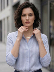 TrendiVastra Women Shirt Collar Office Wear in Gray shirt, modern design, collar, look 10 view