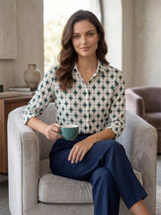 TrendiVastra Women Shirt Collar Office Wear in Light Pink shirt, modern design, collar, look 41 view