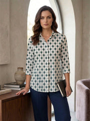 TrendiVastra Women Shirt Collar Office Wear in Light Pink shirt, modern design, collar, look 45 view
