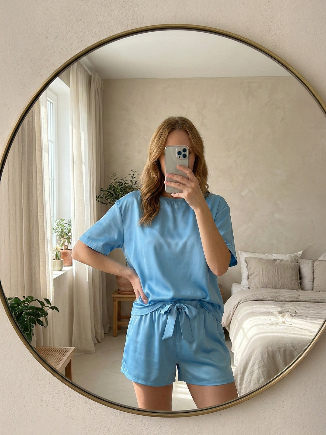 TrendiVastra Women Co-Ord Set Casual Wear in Sky Blue co-ord set, modern design, look 6 view