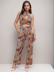 TrendiVastra Women Paisley Print Co-Ord Set Casual Wear in Multicolor co-ord set, paisley print, side view