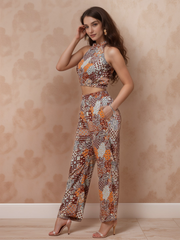 TrendiVastra Women Paisley Print Co-Ord Set Casual Wear in Multicolor co-ord set, paisley print, front view