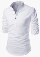 Men's Short Kurta Main White & Playful Mix Color - Pack 2