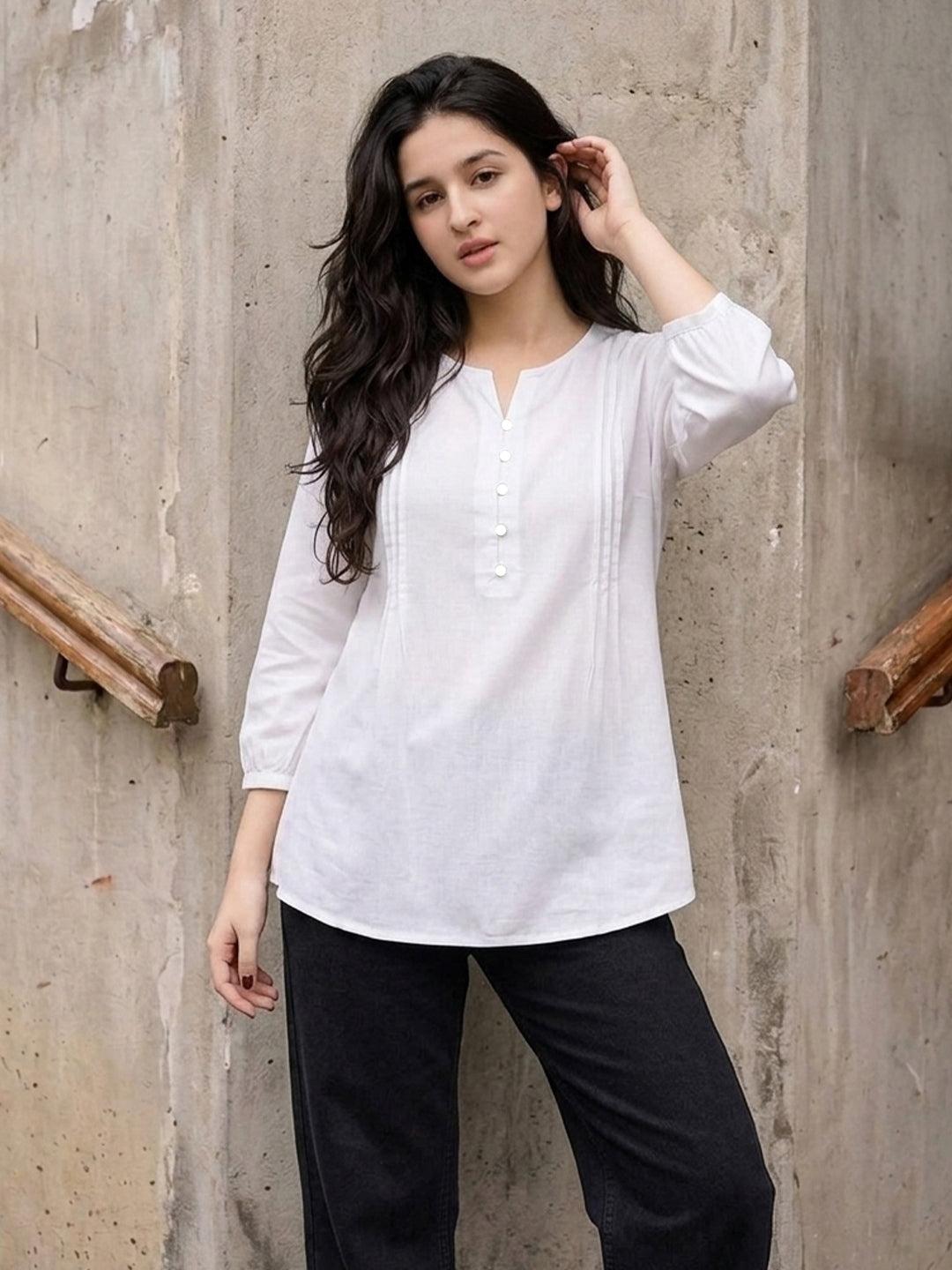 TrendiVastra Women Top Office Wear in Black top, modern design, look 14 view