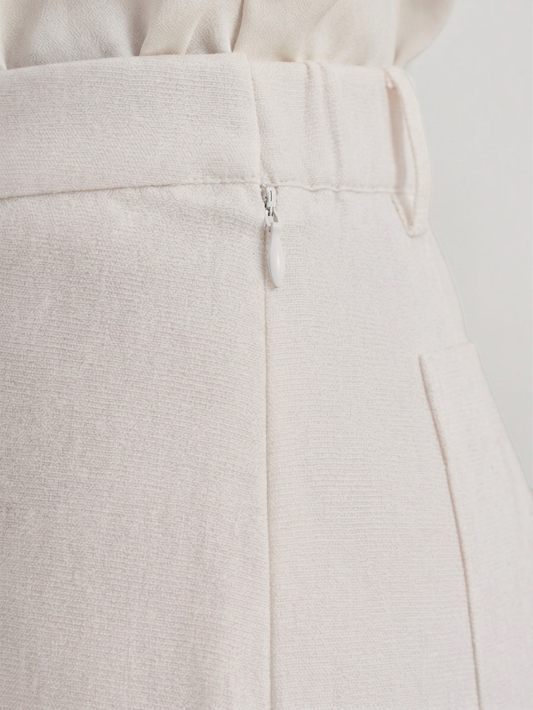 TrendiVastra Women Bottom Casual Wear in Cream bottom wear, modern design, fabric detail view