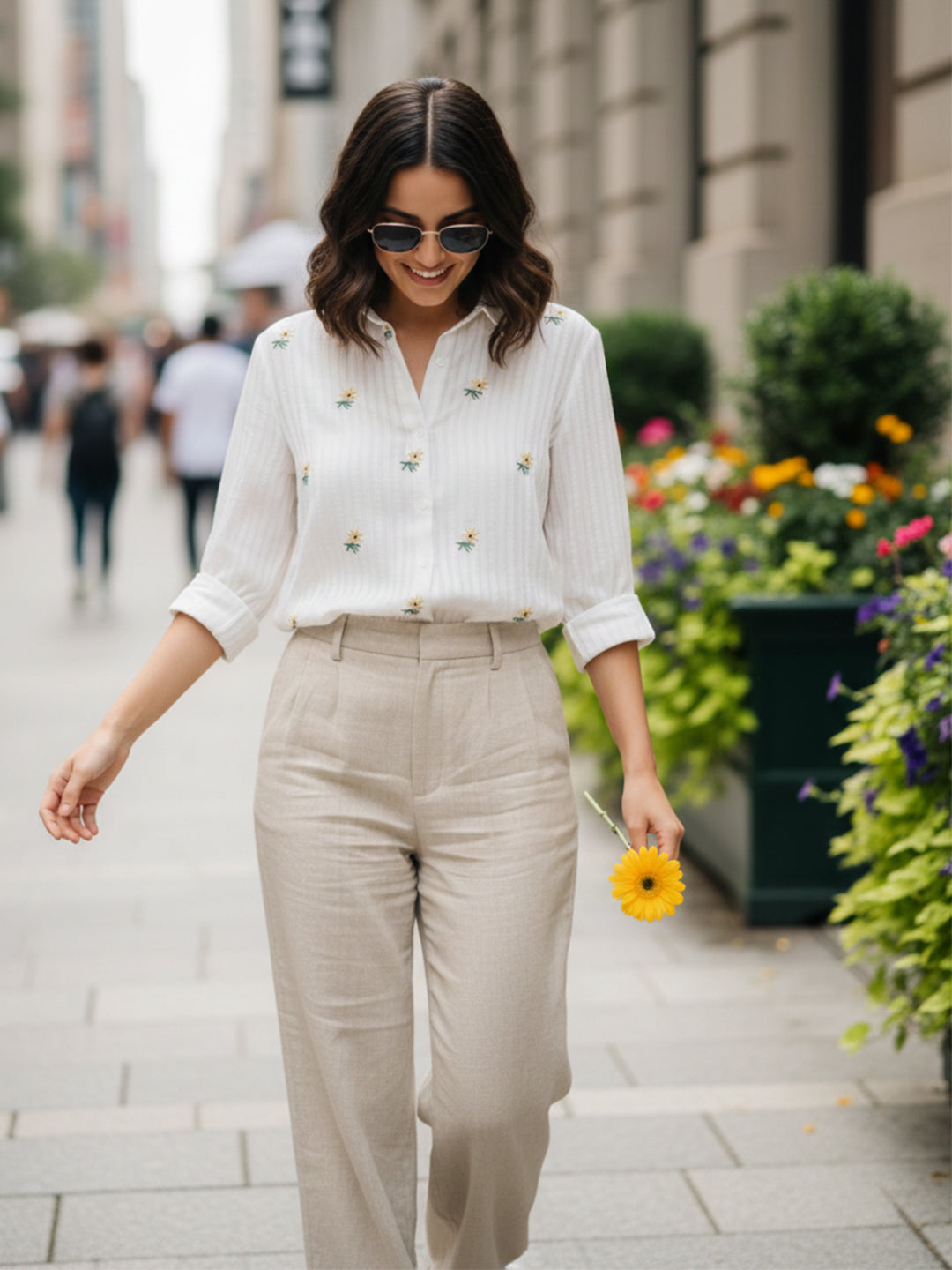TrendiVastra Women Regular Fit Full Sleeve Shirt Collar Office Wear in White shirt, modern design, full sleeve, collar