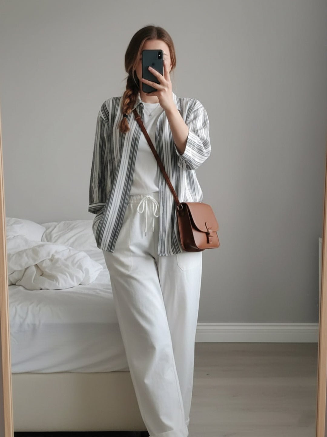 TrendiVastra Women Spread Collar Shirt Office Wear in Grey shirt, modern design, collar, look 7 view