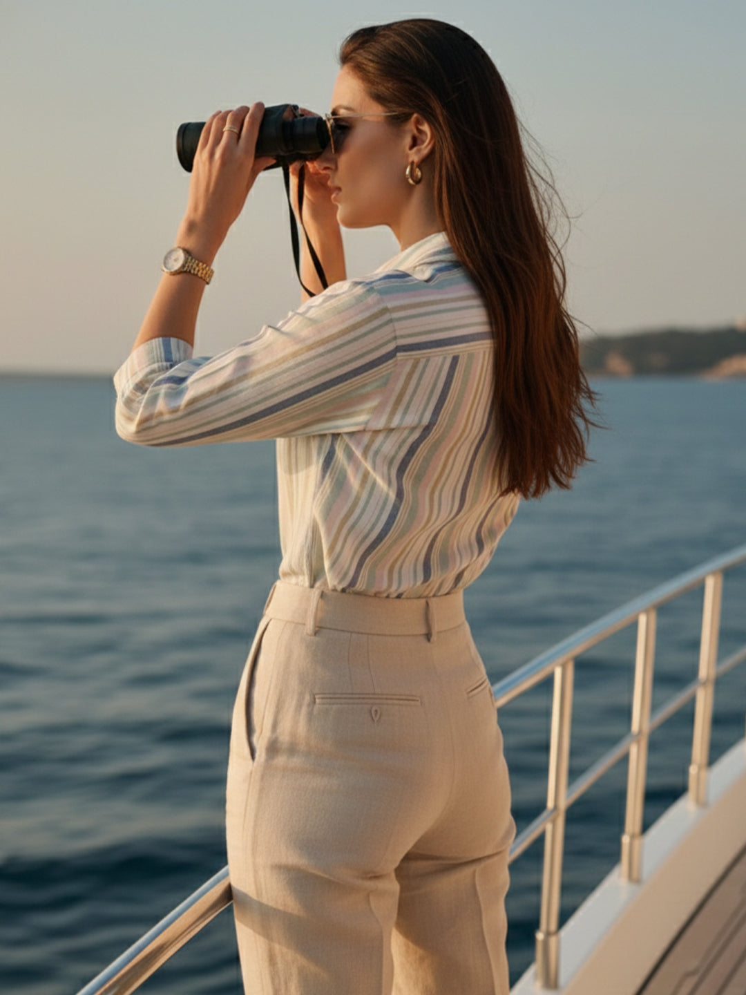 TrendiVastra Women Printed Spread Collar Shirt Office Wear in White shirt, printed design, collar, style detail view