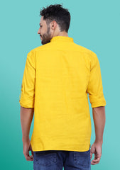 Sunshine Yellow Cotton Kurta