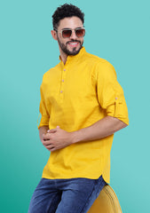 Sunshine Yellow Cotton Kurta