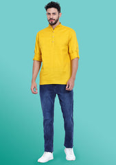 Sunshine Yellow Cotton Kurta