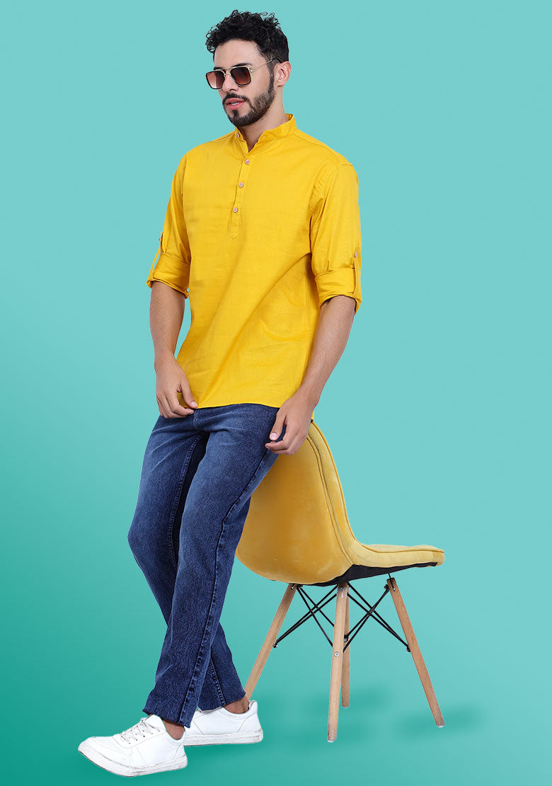 Sunshine Yellow Cotton Kurta