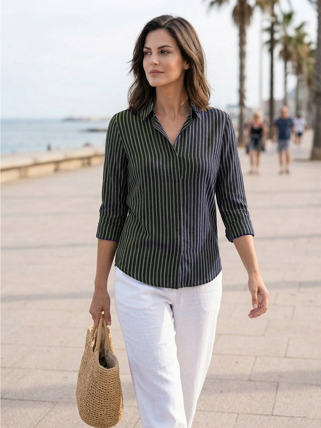 TrendiVastra Women Shirt Collar Office Wear in Light Pink shirt, modern design, collar, look 35 view